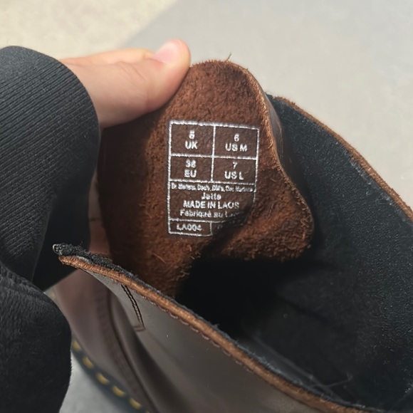 Dr. Martens Brown Leather Boots - Picture 8 of 9